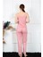 Kadın Ip Askılı Somon Pijama Takım 4