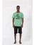 Erkek Kısa Kol Fıstık Yeşili Penye Şortlu Pijama Takımı 1