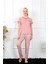 Kadın Gül Kurusu Kısa Kol Pijama Takım 1
