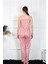 Kadın Ip Askılı Somon Pijama Takım 4