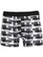 Erkek Penye Likralı Desenli Boxer Füme 1