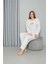 Welsoft Polar Kadın Büyük Beden Pijama Takımı Ekru 4