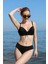 Kadın Içi Boş Fiyonklu Kaplı Siyah Alt Üst Bikini Takım 6