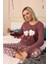 Kadın Penye Uzun Kol Pijama Takım Mürdüm 1