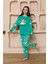 Kız Çocuk Polar Yeşil Pijama Takımı 1