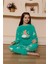 Kız Çocuk Polar Yeşil Pijama Takımı 2