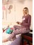 Kadın Penye Uzun Kol Pijama Takım Mürdüm 4