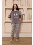Kız Çocuk Welsoft Polar Gri Pijama Takımı 2