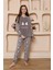 Kız Çocuk Welsoft Polar Gri Pijama Takımı 3