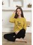Kız Çocuk Penye Pijama Takım Sarı 6
