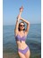 Kadın Içi Boş Fiyonklu Kaplı Lila Alt Üst Bikini Takım 3