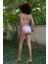 Kadın Içi Boş Fiyonklu Kaplı Lila Alt Üst Bikini Takım 7
