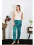 Kadın Pamuk Cepli 3 Iplik Alt Eşofman Turkuaz 5