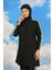Kadın Pantolonlu Kolu Şeritli Tam Tesettür Mayo Siyah 3