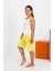Kız Çocuk Ip Askılı Şortlu Penye Beyaz Pijama Takım 2