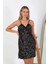 Kadın Büyük Beden Ip Askılı Gecelik Siyah 5