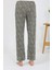 Kadın Penye Desenli Tek Alt Pijama Haki 5