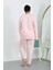 Kadın Büyük Beden Uzun Kol Penye Pijama Takımı Pembe 6