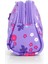 Mor Çiçekli Çok Renkli Çift Gözlü Kalem Çantası 2