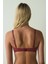 Bordo Balenli Ayarlanabilir Askılı Push Up Sütyen 6