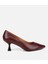 01AYH312480A780 KADIN Deri Bordo Esnek Tabanlı Stiletto 1