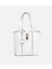 03CAH310290A900 KADIN Deri Beyaz Kilit Detaylı Tote Çanta 1