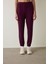 Bordo Silky Feel Normal Bel Jogger Eşofman Altı 2