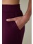 Bordo Silky Feel Normal Bel Jogger Eşofman Altı 4