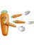 3-Piece Creative Cartoon Carrot Tableware Set Stainless Steel Children's Fruit Food Supplement Fork Spoon Short Handle Tableware (Yurt Dışından) 1