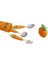 3-Piece Creative Cartoon Carrot Tableware Set Stainless Steel Children's Fruit Food Supplement Fork Spoon Short Handle Tableware (Yurt Dışından) 2