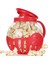 Patlamış Mısır Üreticisi Mikrodalga Atıştırmalık Patlamış Mısır Hava Poppers 2.25 Litre Patlamış Mısır Kase Borosilikat Mutfak Aksesuarları, Kırmızı (Yurt Dışından) 1