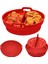 Hava Fritöz Silikon Astarları 8.5 Inç 5 Ila 8 Qt Bölücü ile Yeniden Kullanılabilir Katlanabilir Hava Fritöz Silikon Tencere Yapışmaz, Bir (Yurt Dışından) 4
