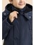 Lacivert Içi Kürklü Çıtçıtlı Cepli Uzun Kesim Erkek Çocuk Kapüşonlu Şişme Mont 21446 3