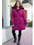 Fuşya Kapaklı Cepli Içi Kürklü Çıkarılabilir Kapüşonlu Kız Çocuk Şişme Mont 21482 2
