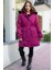 Fuşya Kapaklı Cepli Içi Kürklü Çıkarılabilir Kapüşonlu Kız Çocuk Şişme Mont 21482 5
