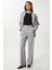 Geniş Pensli Poliviskon Palazzo Pantolon LGP0021 Gri 4
