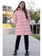 Somon Içi Kürklü Çıtçıtlı Kapüşonlu Kız Çocuk Şişme Mont 21320 1