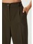 Geniş Pensli Poliviskon Palazzo Pantolon LGP0021 Haki 5