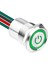 WD19D1-P2Z-EC 19MM Düz Anahtarlı Işıklı Power Kablolu Metal Buton - Yeşil 1