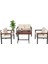 Balkon Mobilyası, Metal Oturma Grubu, Balkon Seti, Kafe Koltuğu, Bekeleme Alanı Koltuğu, 1 + 1 + 2 + M 4