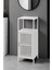 Bambu Beyaz Lake 1 Kapaklı 2 Raflı Banyo Düzenleyici Organizer Dik Dolap DB-0044 1