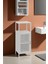 Bambu Beyaz Lake 1 Kapaklı 2 Raflı Banyo Düzenleyici Organizer Dik Dolap DB-0044 2