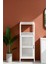 Bambu Beyaz Lake 1 Kapaklı 2 Raflı Banyo Düzenleyici Organizer Dik Dolap DB-0044 3