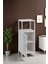 Bambu Beyaz Lake 1 Kapaklı 2 Raflı Banyo Düzenleyici Organizer Dik Dolap DB-0044 4
