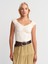 31848 Fiyonk Detaylı Dantel Top-Ekru 1