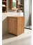 Bambu Çamaşır Sepeti 58X40 cm Kulplu Taşınabilir Bezli DB-0042 3
