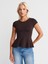31992 Peplum T-Shirt-Koyu Kahve 1