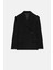 Kadın Siyah Asimetrik Kruvaze Blazer 5