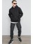 Çetinkaya Mentality 3035 3 Ip Kapşonlu Siyah Sweatshirt 3