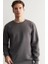 Çetinkaya Mentality 3036 3 Ip Bisiklet Yaka Düz Koyu Gri Sweatshirt 2